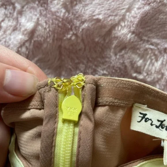 NWT For Love & Lemons Tati Lace Dress with Contrast Exposed Bodice Size XS - Picture 13 of 15